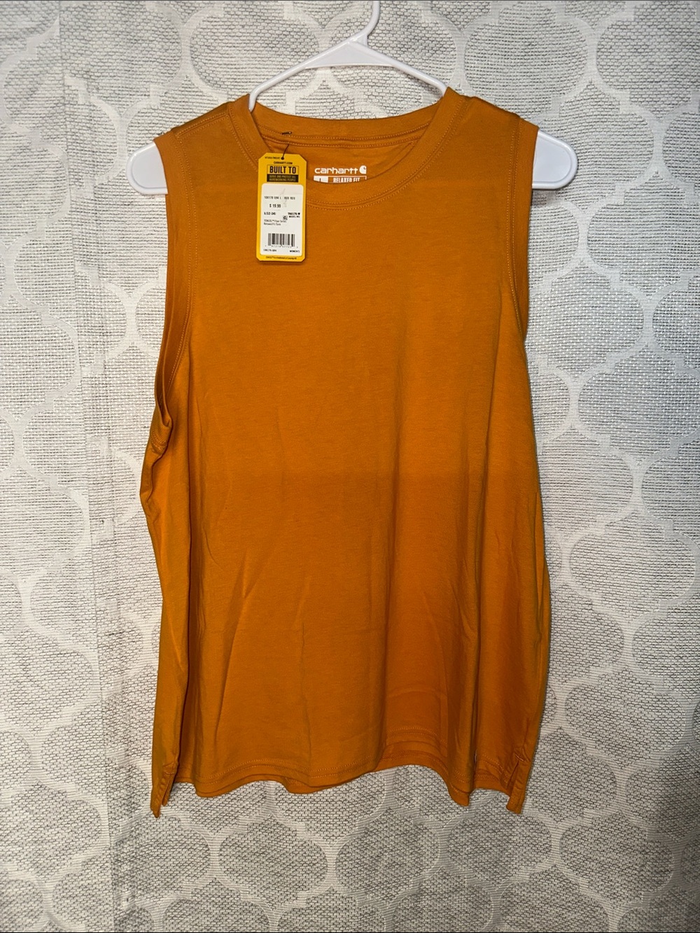 Carhartt Tencel Fiber Series Relaxed Fit Tank Ochre Yellow NWT Womens L 12/14